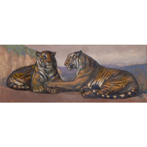 Couple de tigres, vers 1930.